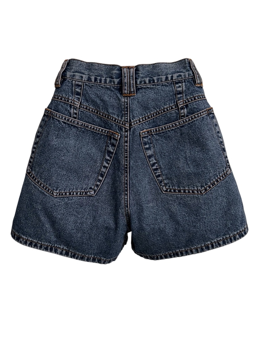 Esprit Vintage High-Rise Medium Wash Denim Shorts And Side Button Closures XS. - Picture 4 of 7